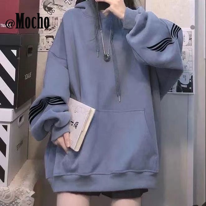 Mocho hoodie áo khoác hoodie zip Thời trang hàn quốc A28J0SY