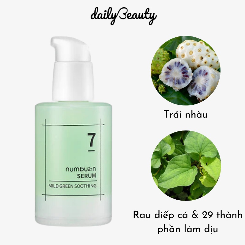 Serum Làm Dịu Da Nhạy Cảm Numbuzin Số 7 dung tích 50ml Daily Beauty