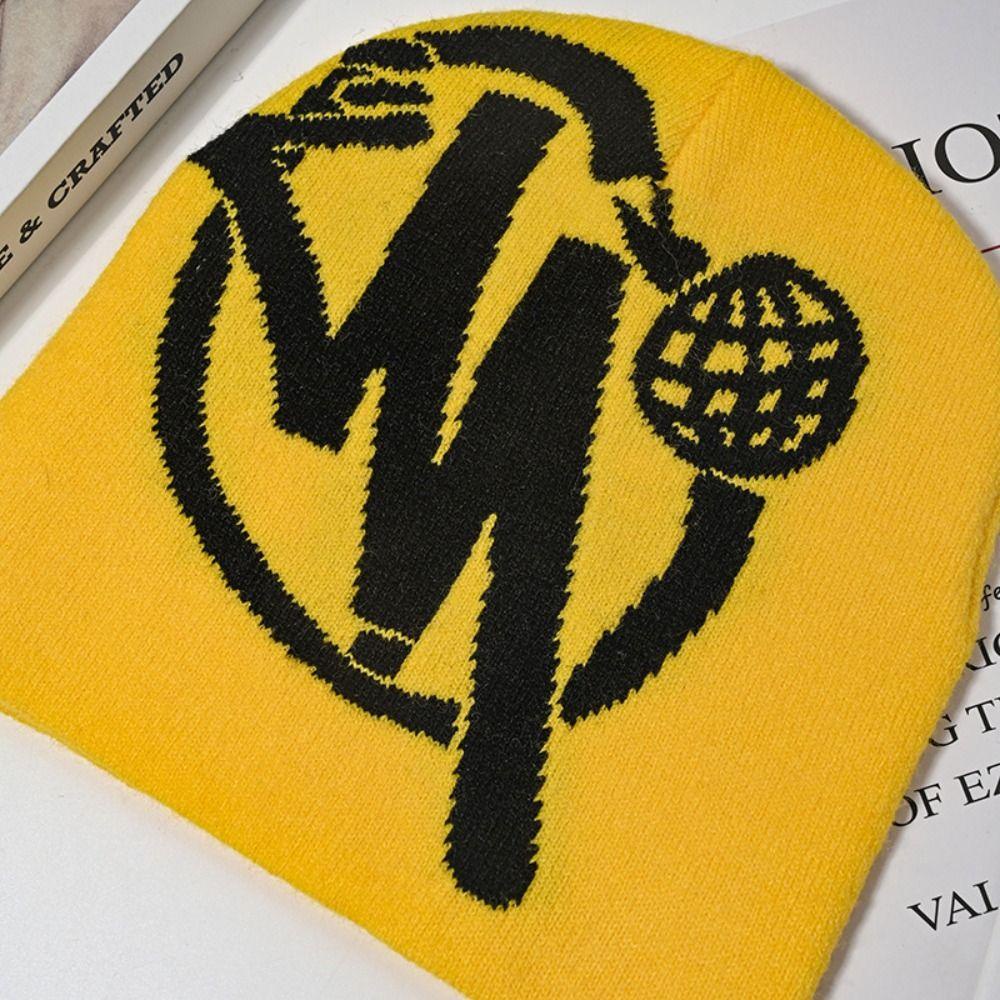 Einway Mũ Dệt Kim ins Thiết Kế hip hop Ấm Áp y2k