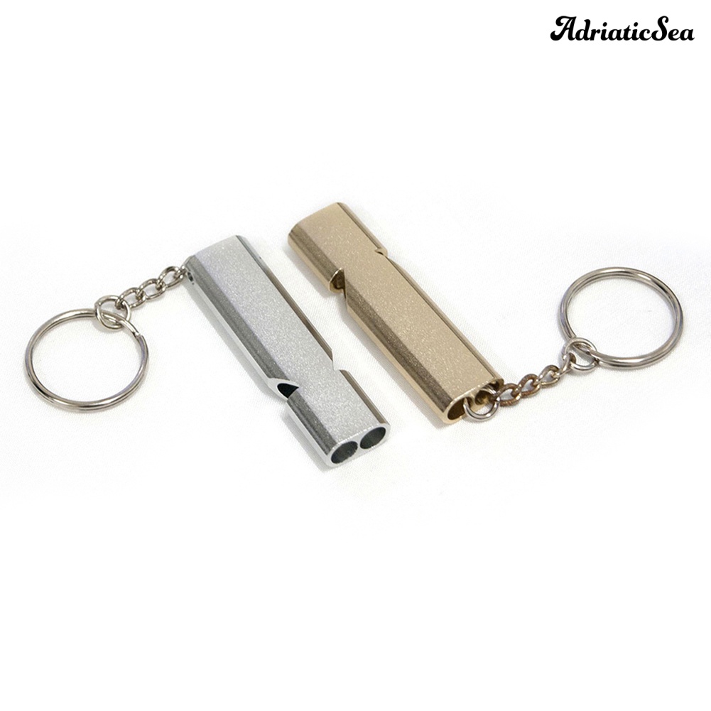 Ad-outdoor camping double tube high frequency survival whistle công cụ tự vệ