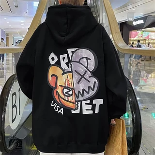 Áo hoodie nam nữ Chonmua365 chất nỉ in hình gấu VISA