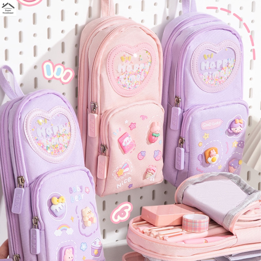 Trường túi hình dạng hộp bút chì danh mục vị trí drop-proof pen box