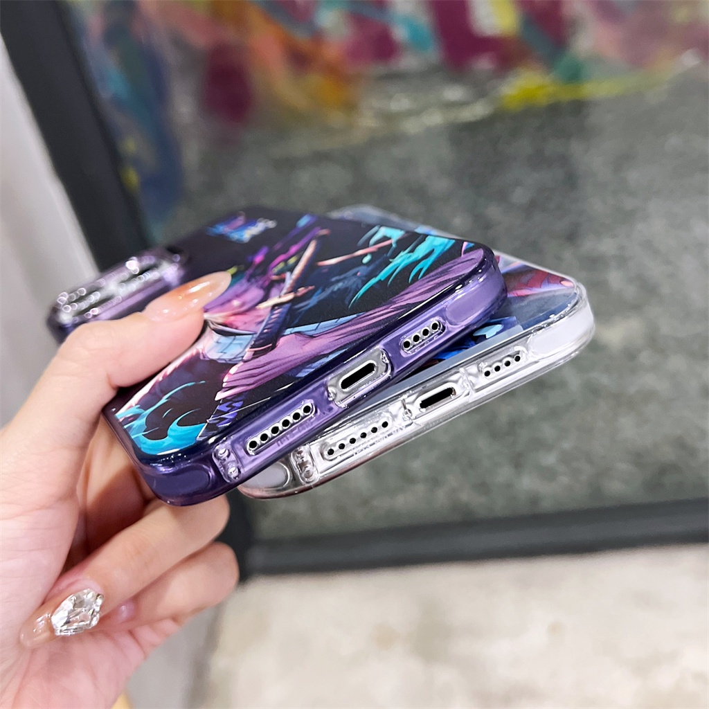 Phim hoạt hình phim hoạt hình anime one piece luffy sauron mạ khung ống kính kim loại imd vỏ điện thoại silicon thích hợp cho iphone 14 14pro 14max 13promax 12 12promax 11
