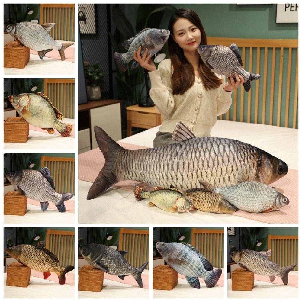 Gối nhồi bông MMULCKhình cá rô phi đáng yêu làm đồ chơi cho trẻ nhỏ