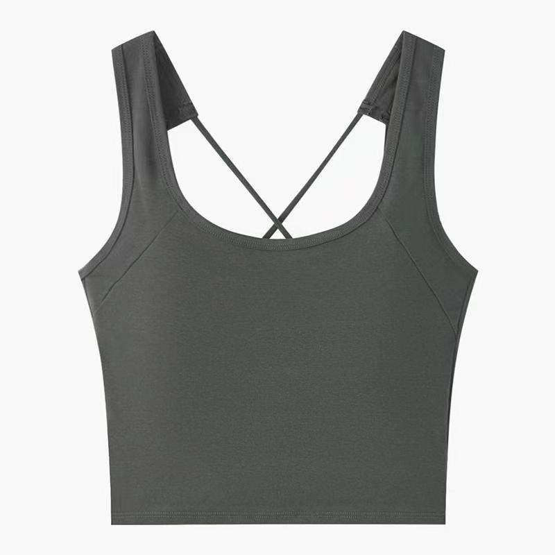 Áo tank top Sát Nách Vải cotton Thiết Kế Hở Lưng Quyến Rũ Cho Nữ