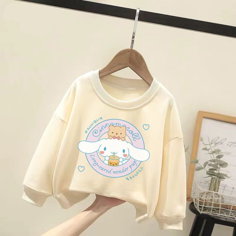 Áo Thun Sweater Tay Dài In Hình Chó cinnamoroll Dễ Thương Thời Trang Xuân Thu Mới Cho Bé