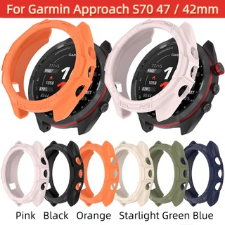 Vỏ silicon lỏng cho garmin approach s70 47mm 42mm vỏ silicon rỗng đồng hồ chống rơi vỏ bảo vệ