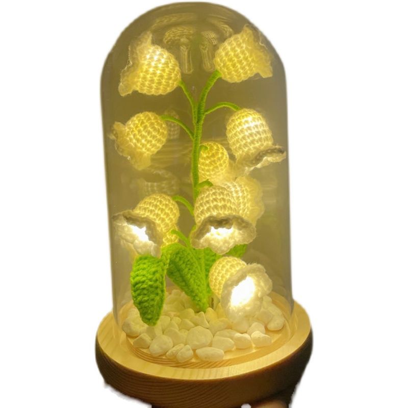 Jh Hàng Có Sẵn Chuông Gió Đan Len Thủ Công Hình Hoa lily of the valley diy Làm Quà Tặng Giáng Sinh Sáng Tạo