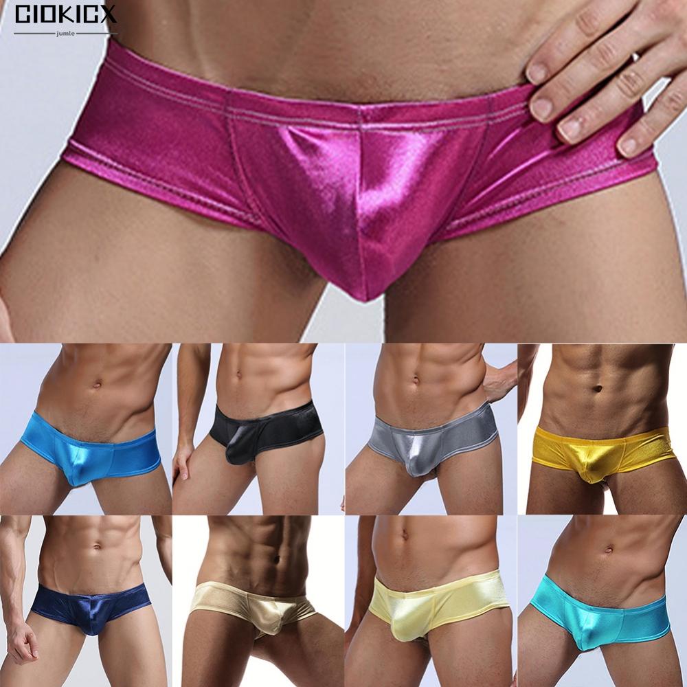 Quần áo lót nam nam quần áo bóng thấp eo dầu boxer quần sịp thoáng khí