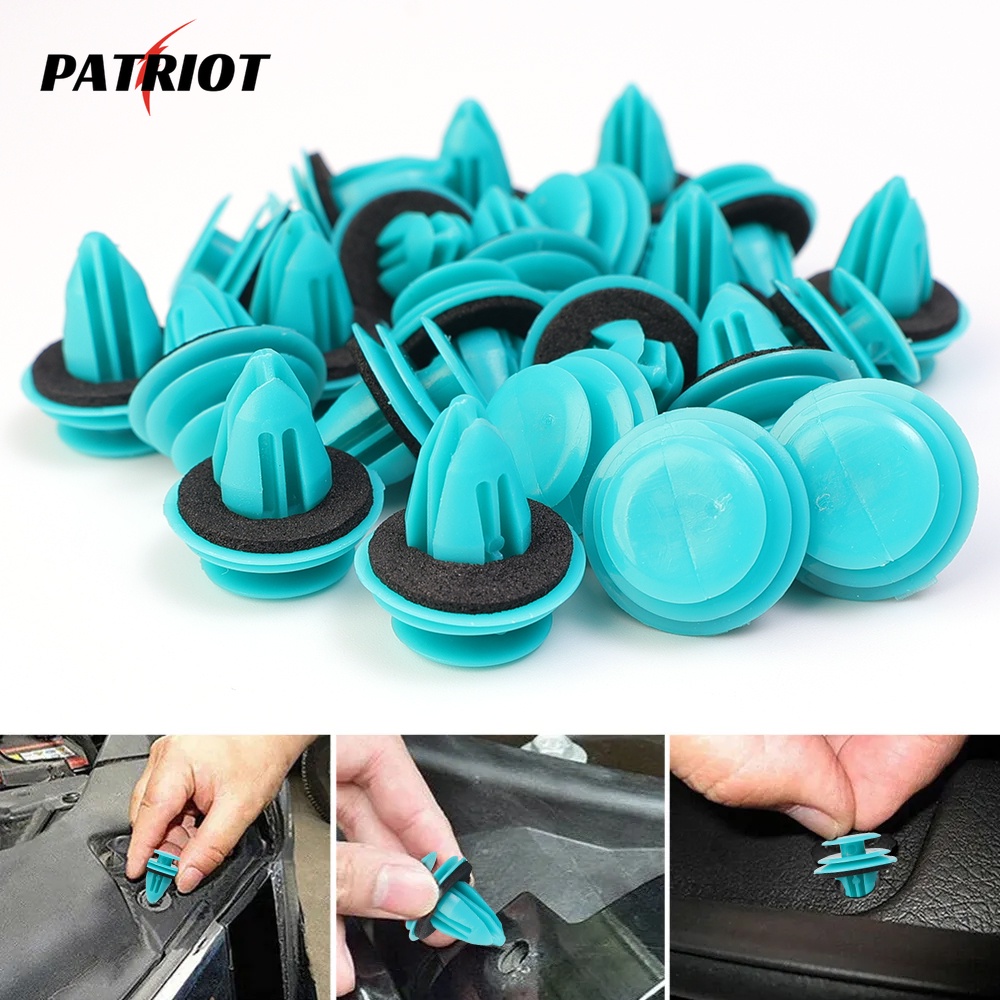 20 cái chốt cửa ô tô đa năng / phụ kiện nội thất ô tô / bảng điều khiển cản cửa trim đẩy đinh tán / kẹp nhựa trang trí màu xanh lá cây