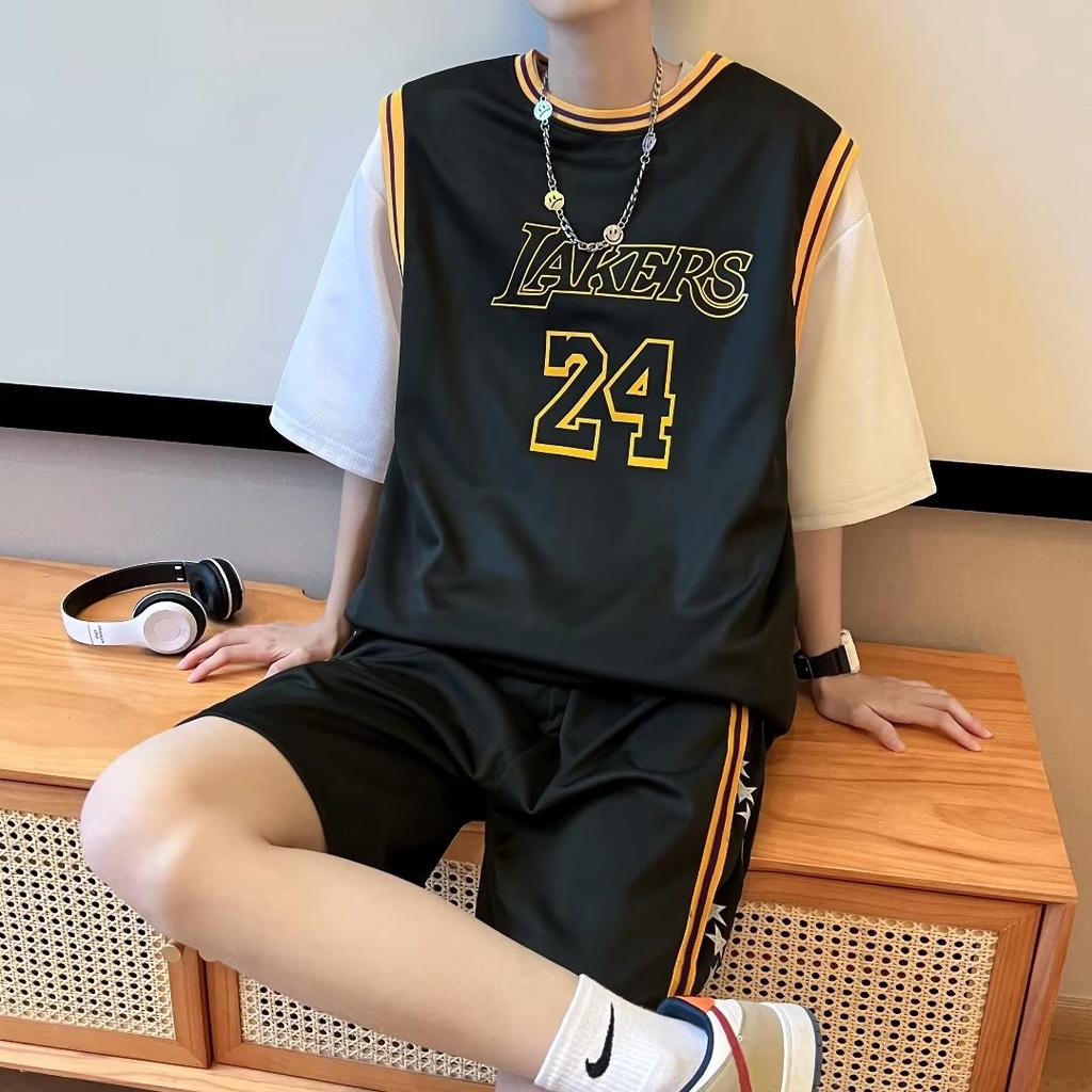 Bộ đồ thể thao YOUTANG gồm áo thun tay ngắn + quần short size 24 hợp thời trang trẻ trung cho nam