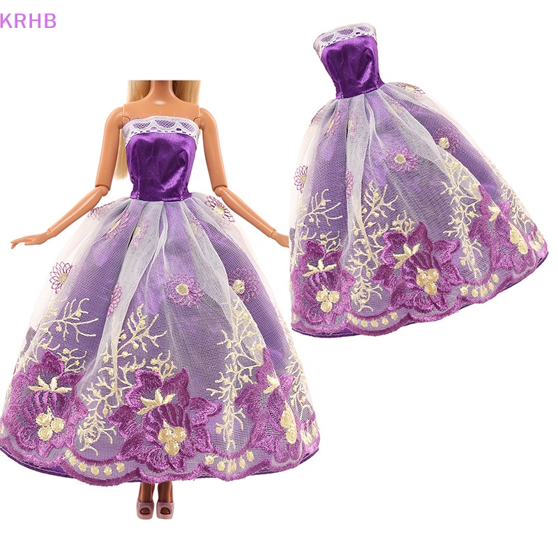 Krhb 1 cái 30 cm váy búp bê nửa gói ren váy lớn váy cưới búp bê váy quà tặng kỳ nghỉ mới