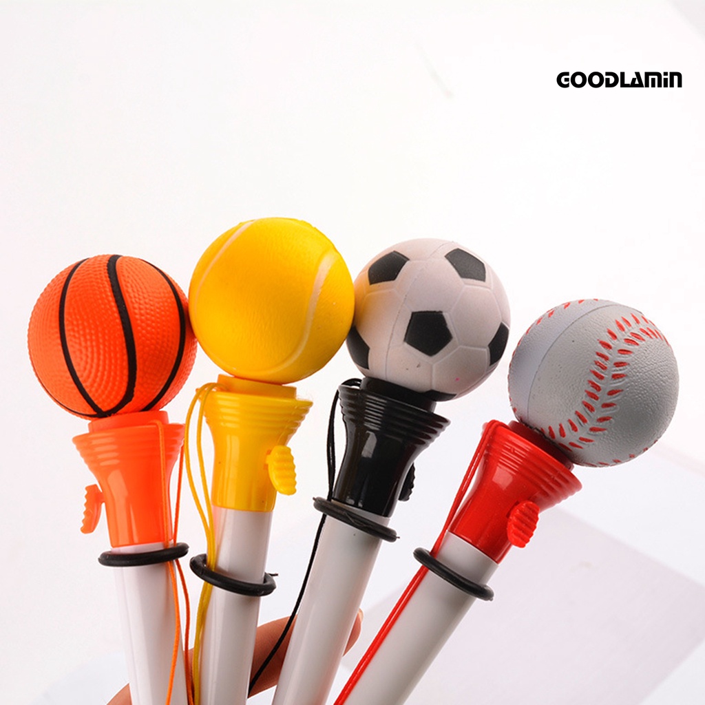 Goodlawjcj bút bi sáng tạo bóng rổ bóng đá tennis hình dạng bóng chuyền giải nén bounce popup bút trung tính