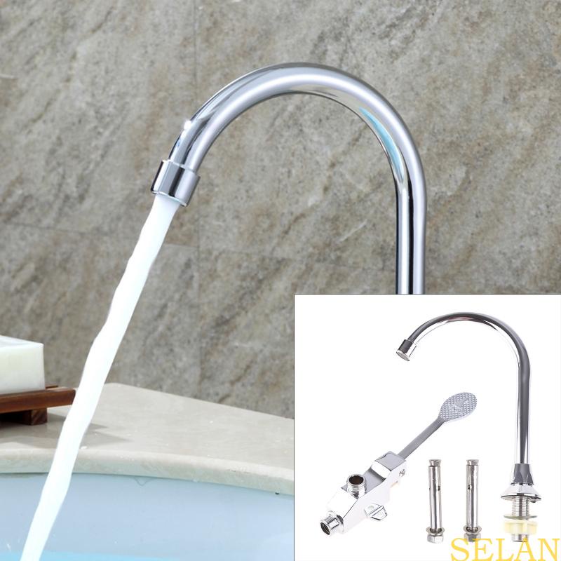 Vòi chậu rửa nhà bếp sela một lỗ chân điều khiển bàn đạp vòi nước lạnh vòi gắn vòi kéo xuống vòi ăn mòn-resistan