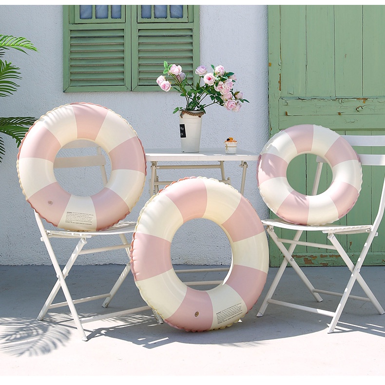 Phao Bơi Tròn Kẻ Sọc Chất Liệu PVC Dày Dặn XLYZB077