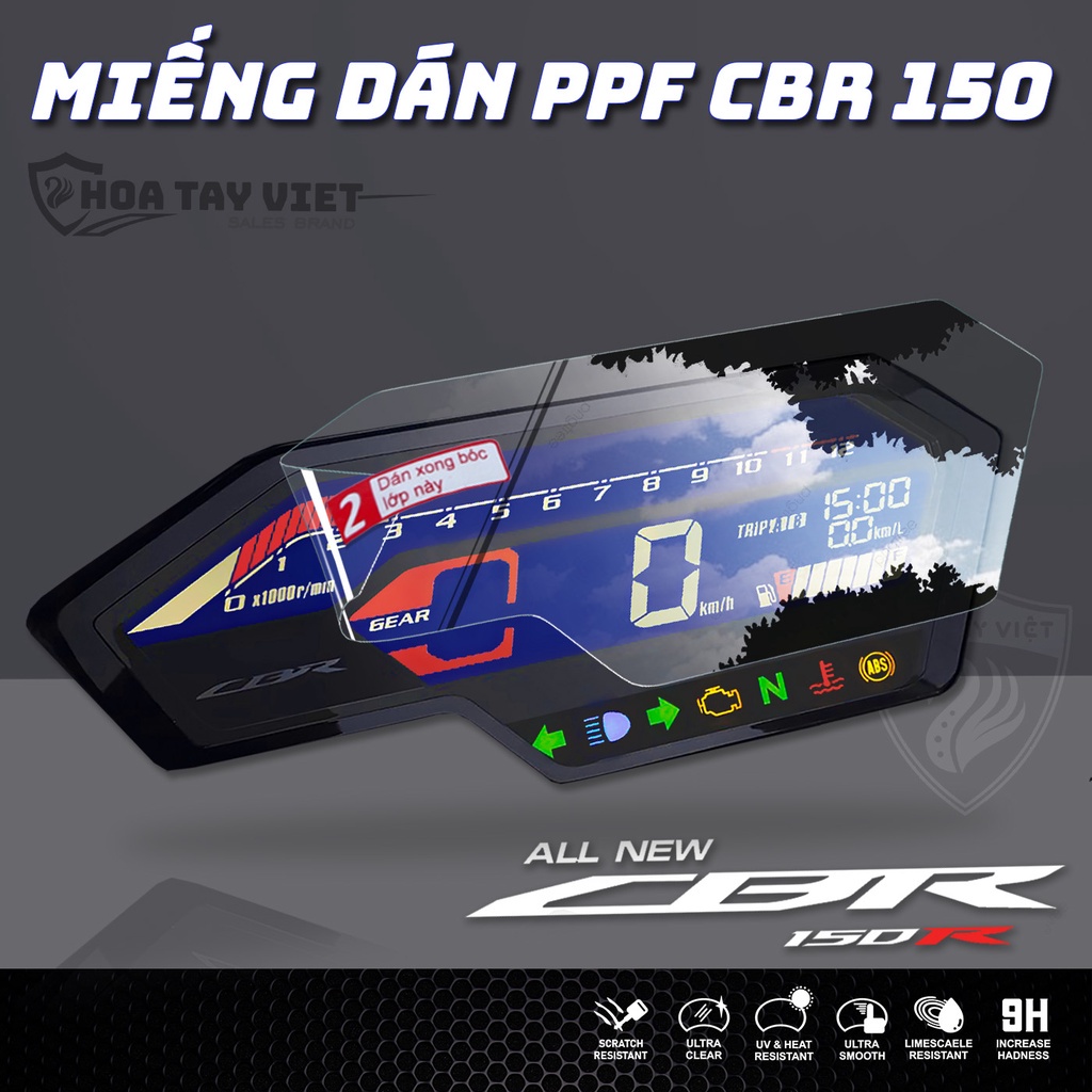 Miếng dán bảo vệ CBR 150 PPF chống xước mặt đồng hồ xe HONDA CBR 150