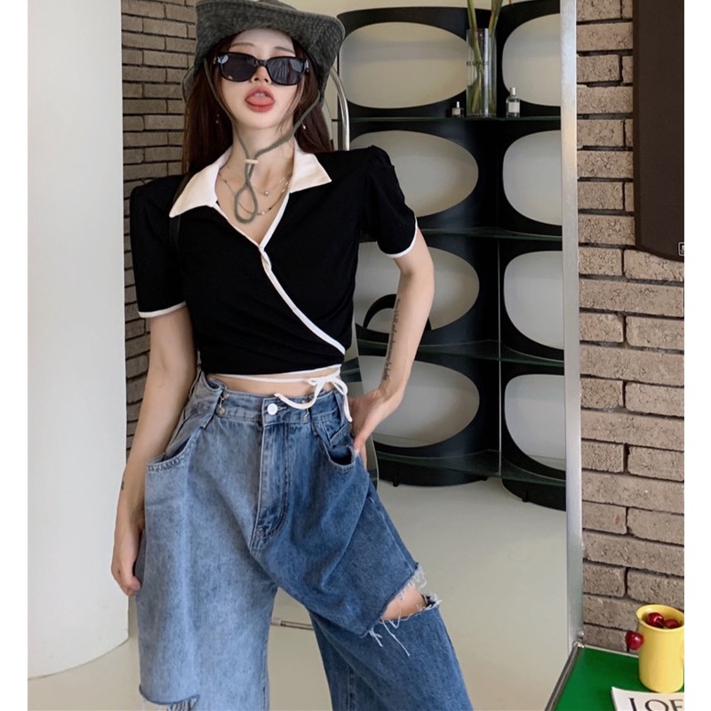 Áo Thun polo Tay Ngắn Thời Trang Mùa Hè Cho Nữ