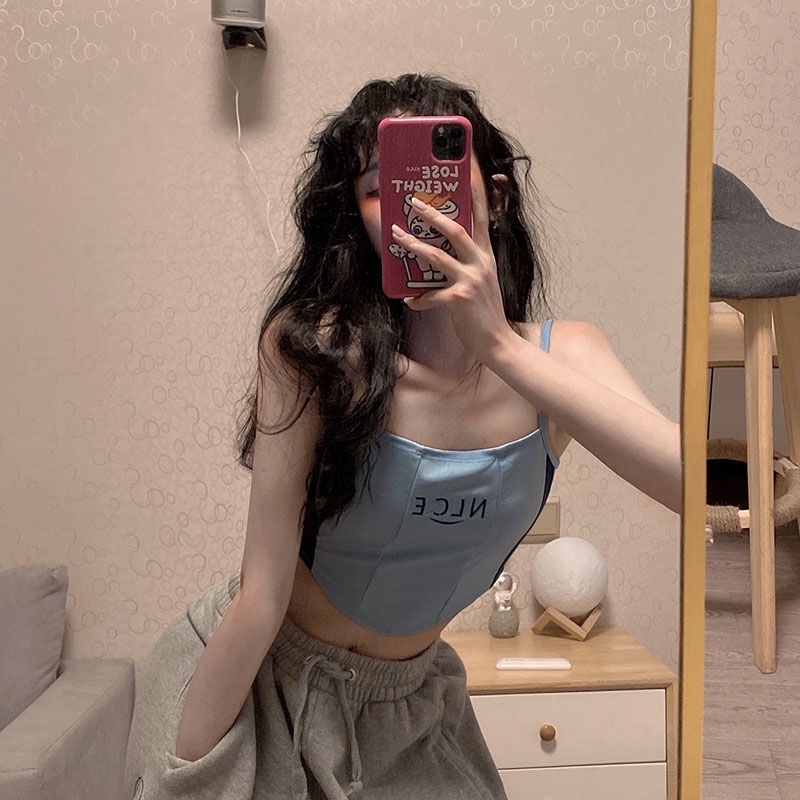 Áo Hai Dây Ôm Dáng Phong Cách Mỹ Thời Trang Cho Nữ