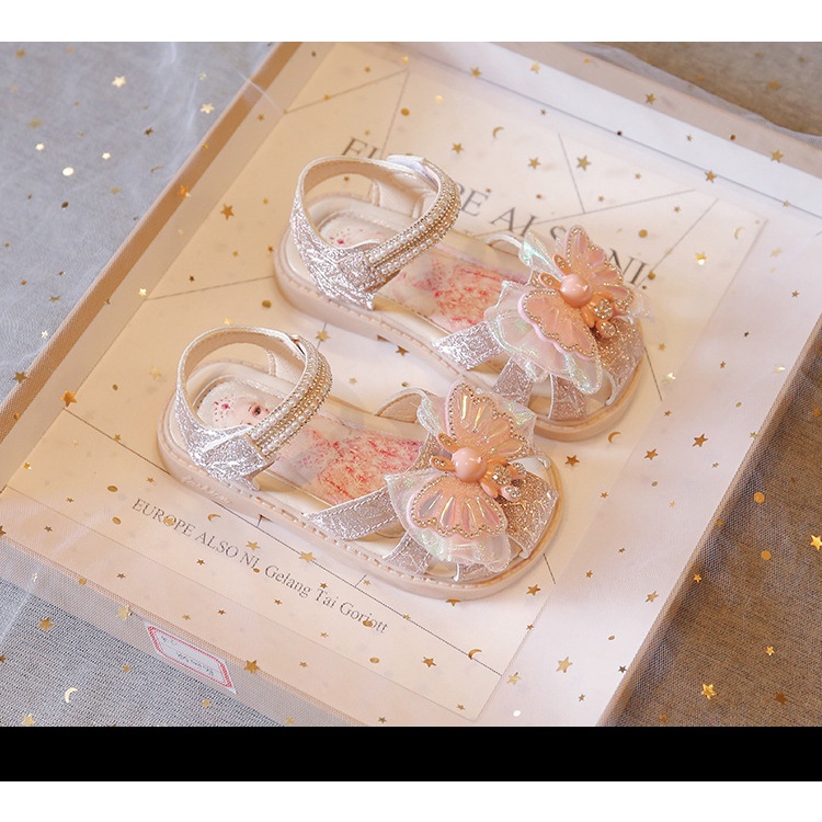 Xăng đan Công Chúa Mary Jane Đính Đá Lấp Lánh Thời Trang Mùa Hè 2023 Cho Bé Gái