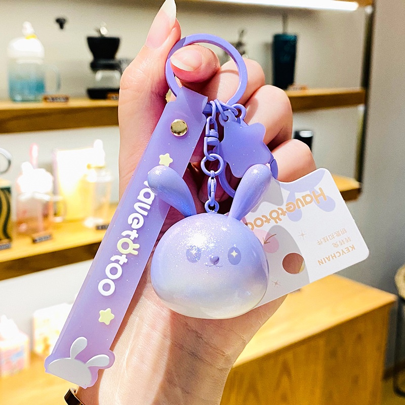 Móc Khóa Hình Thỏ Dễ Thương Sáng Tạo Cho Nam Và Nữ