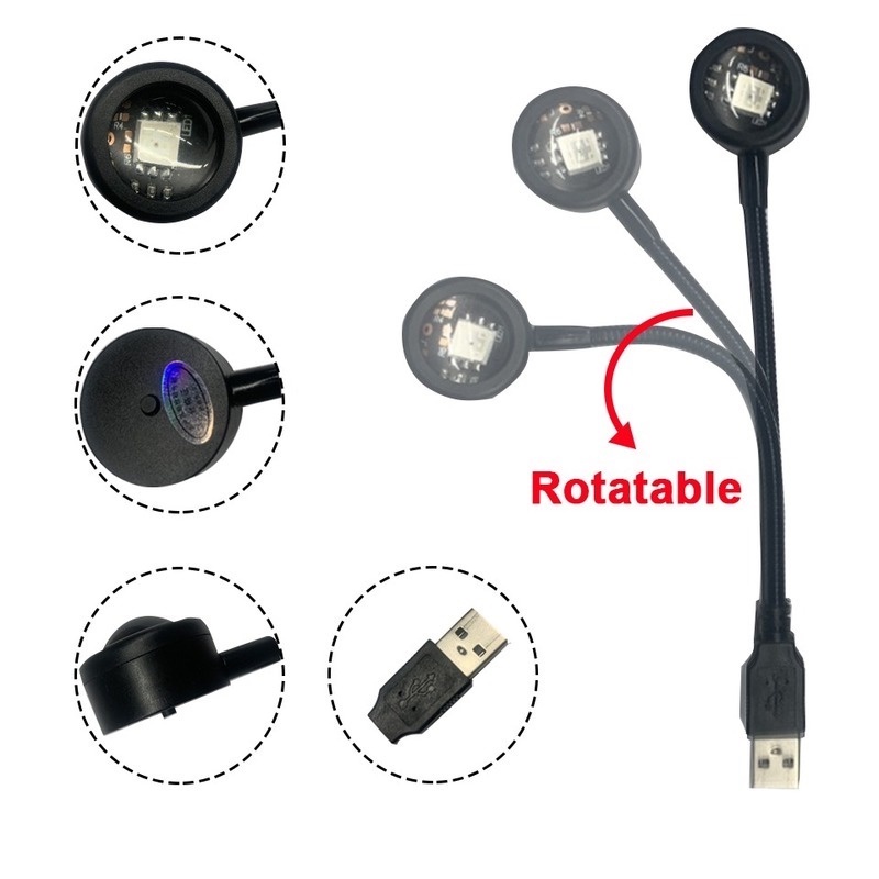 Đèn LED Chiếu Cầu Vồng 7 Màu Dùng Làm Phông Nền Chụp Ảnh