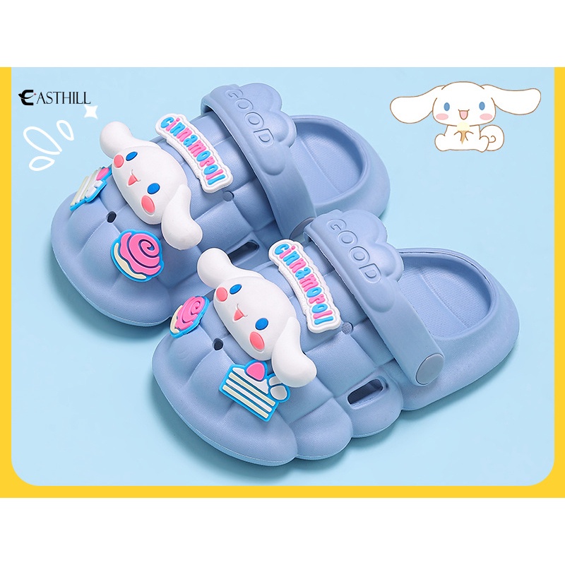 SANRIO Dép Đi Biển Chống Trượt Họa Tiết Hoạt Hình MyMelody Cinnamoroll Kuromi Cho Bé