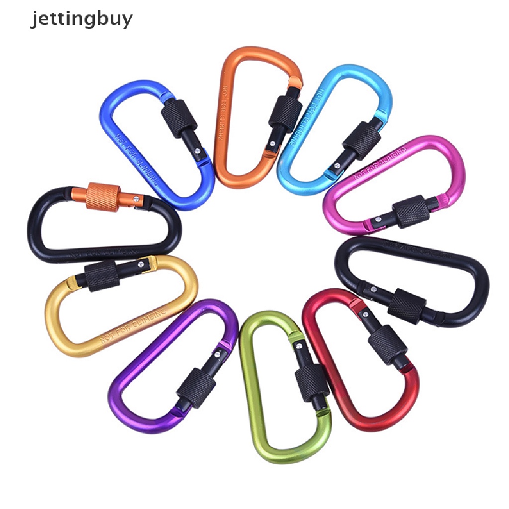 Móc Khóa Carabiner Bằng Hợp Kim Nhôm Đa Năng Hình Chữ D Tiện Dụng Mang Theo Du Lịch Cắm Trại