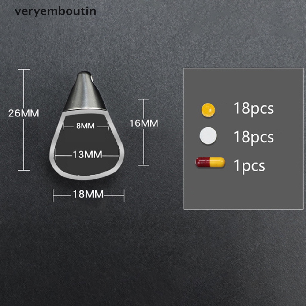 1 Hộp Đựng Thuốc Mini Bằng Thép Không Gỉ Chống Thấm Nước