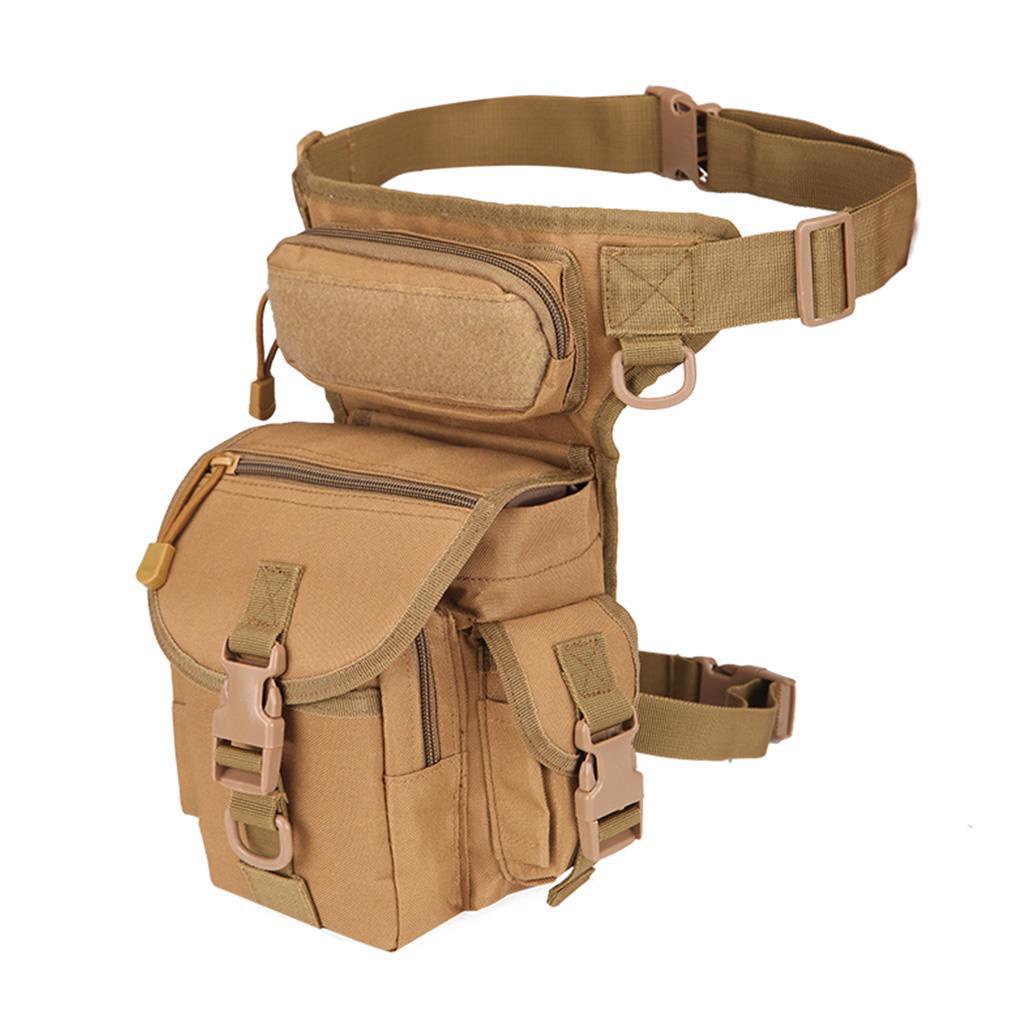 Túi Đeo Chân Bằng Vải Oxford Có Khóa Kéo Màu Đen Tiện Dụng Cho Hoạt Động Ngoài Trời