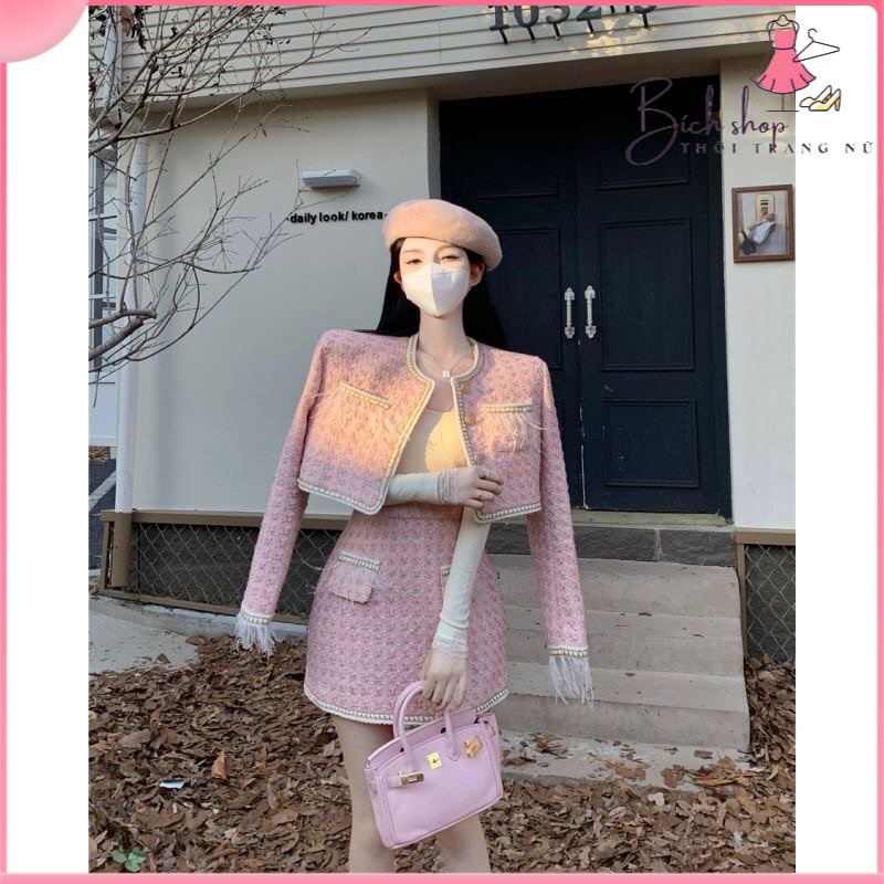 Sét dạ cao cấp , áo dời , chân váy chữ A , trẻ trung ,năng động