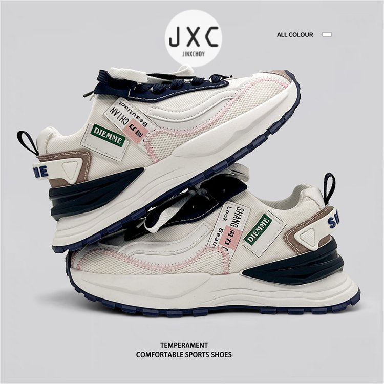 Giày Thể Thao Mũi Tròn Cột Dây Thoáng Khí Trọng Lượng Nhẹ Thời Trang Ulzzang