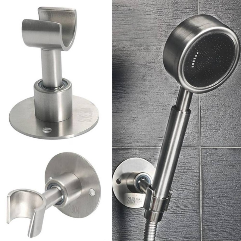 360°Giá Đỡ Đầu Vòi Hoa Sen Bằng Thép Không Gỉ Tùy Chỉnh Kèm Ốc Vít Tiện Dụng Cho Nhà Tắm
