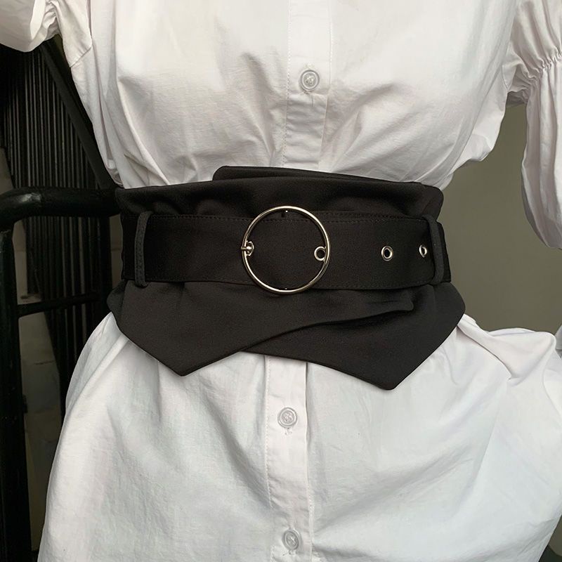 Thắt Lưng Bản Rộng Màu Đen Thời Trang Dễ Phối Đồ Cho Nữ