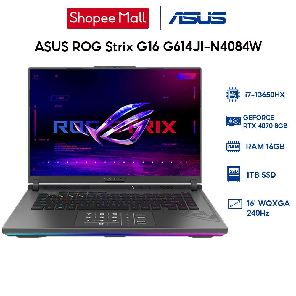 Laptop ASUS ROG Strix G16 G614JI-N4084W (i7-13650HX | 16GB | 1TB | RTX™ 4070 8GB | 16' )