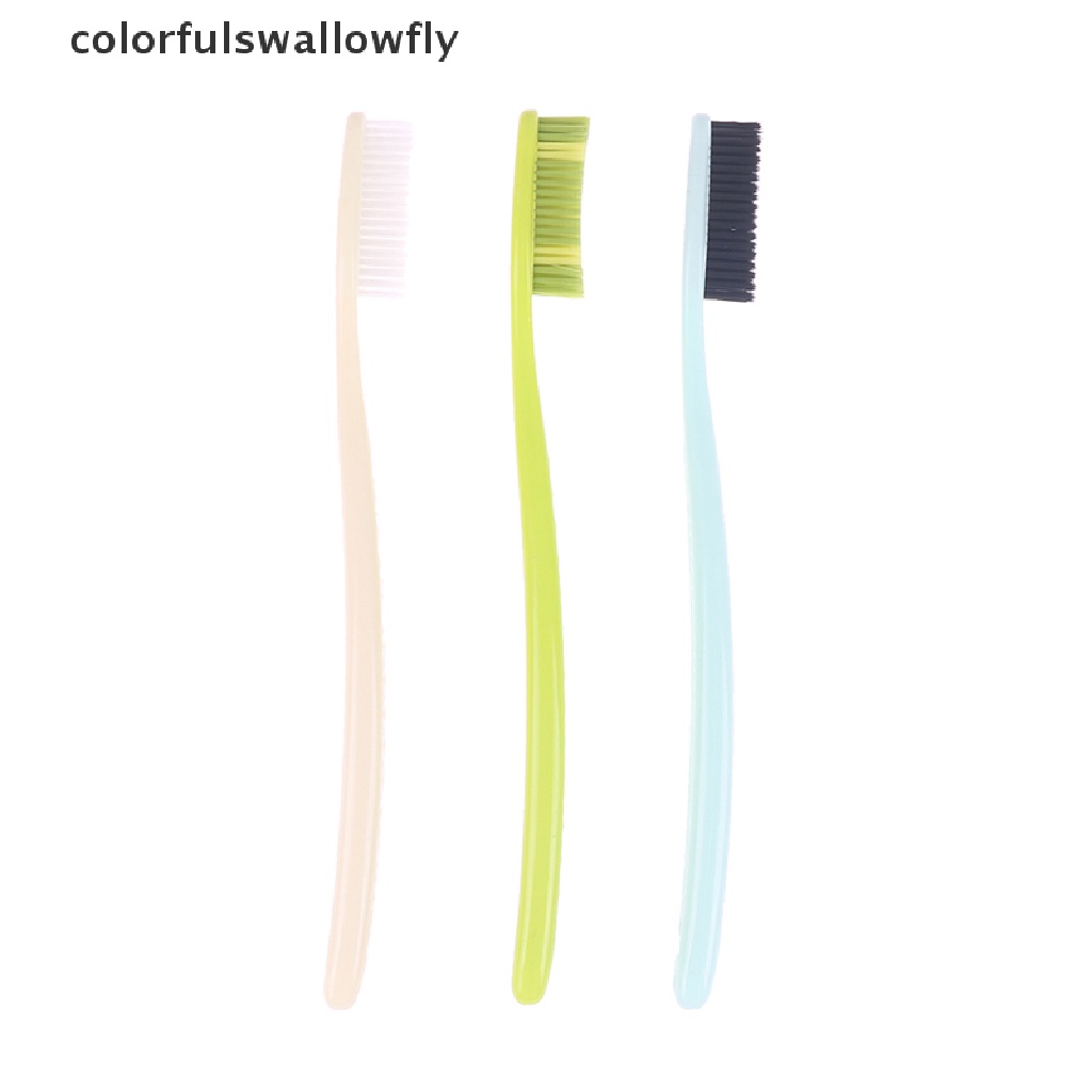 Set 4 Bàn Chải Đánh Răng Đầu Mềm Cán Dài Nhiều Màu Sắc