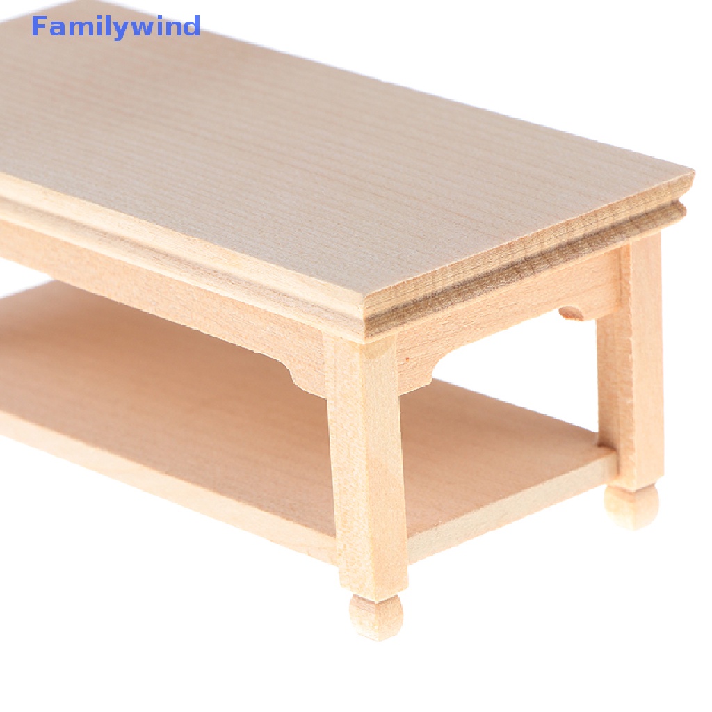 Mô Hình Bàn Trà Mini Bằng Gỗ Tỉ Lệ 1: 12 Trang Trí Nhà Búp Bê