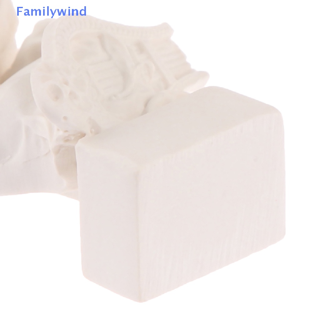 1 Tượng Mô Hình Xe Buýt Bằng Nhựa Resin Màu Trắng Trang Trí Nhà Búp Bê