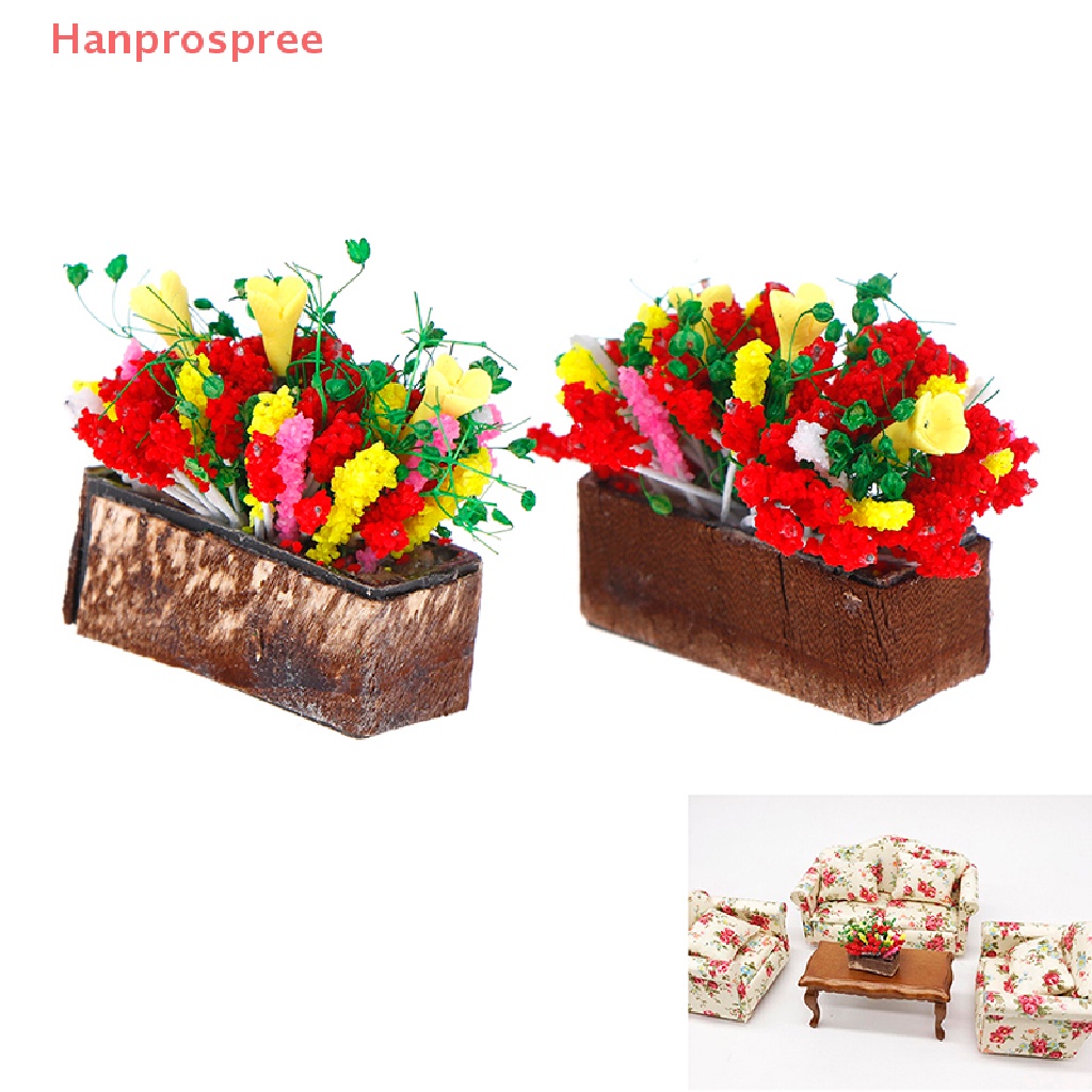 Mô Hình Chậu Hoa Mini Nhiều Màu Sắc Trang Trí Nhà Búp Bê Tỉ Lệ 1 / 12