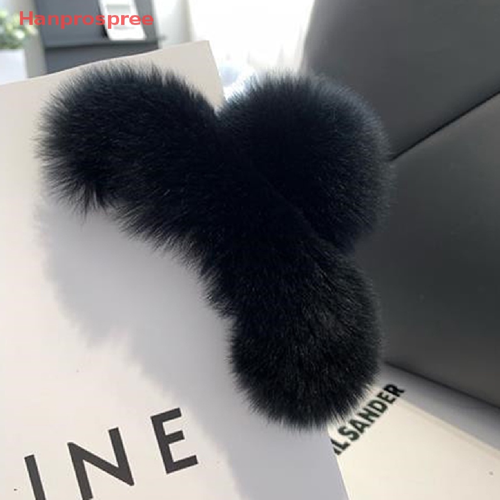 Hanprospree > Kẹp Tóc Càng Cua Cỡ Lớn Đính Lông Thỏ Cho Nữ