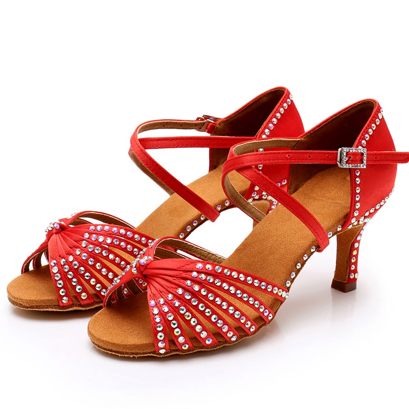 Giày Khiêu Vũ Latin Đính Đá Nhân Tạo 5cm Dành Cho Người Lớn