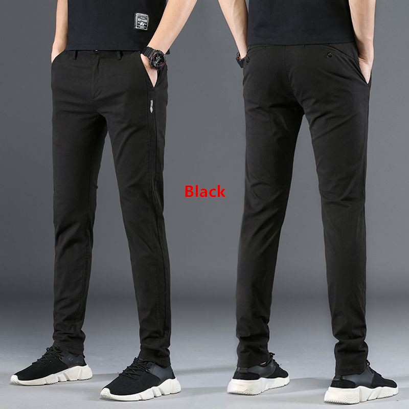 Quần Dài Ôm Dáng Bằng Lụa Lạnh Thoáng Khí Thời Trang Cho Nam Seluar Slack Lelaki / *
