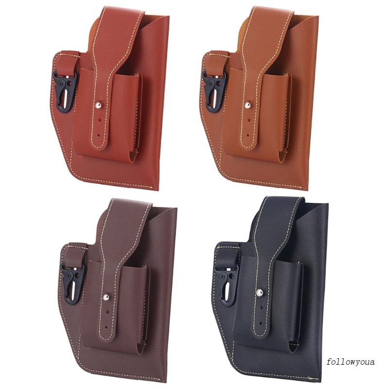 Túi Da Đựng Điện Thoại Đeo Thắt Lưng Phong Cách Vintage Cho Nam