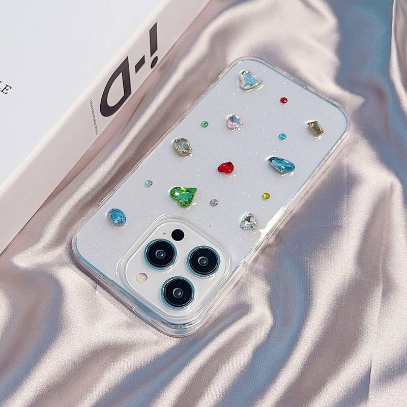 Ốp Điện Thoại Trong Suốt Họa Tiết Trái Tim 3D Cho iPhone 14 13 12 11 Pro MAX Plus X XS MAX XR 7 8 Plus SE 2022 2020