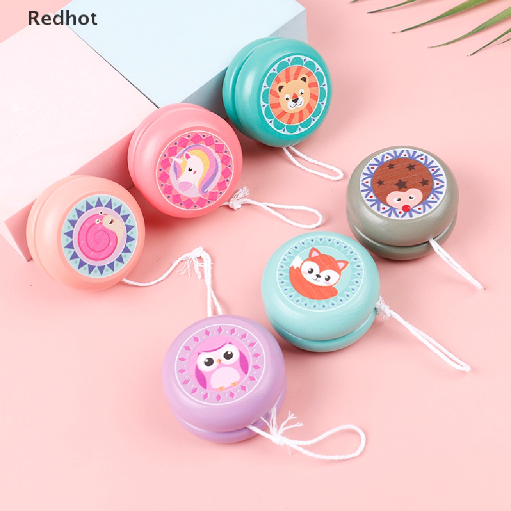 Đồ Chơi Yoyo Bằng Gỗ In Họa Tiết Động Vật Dễ Thương Cho Bé