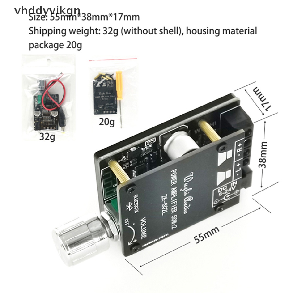Bảng Mạch Khuếch Đại Âm Thanh Bluetooth 5.0 MINI VHDD ZK-502L 2X50W Vn VN VN