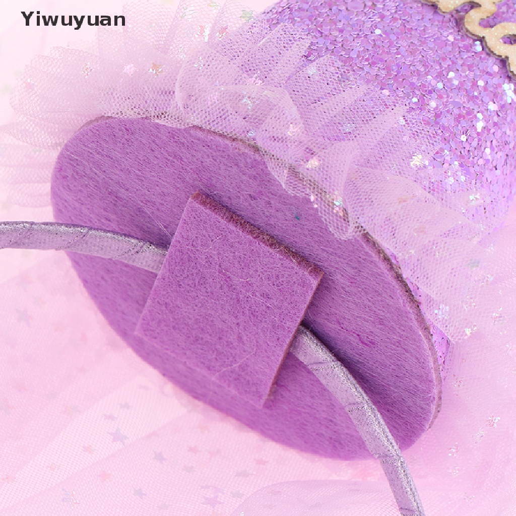 < Yiwuyuan > Mũ Sinh Nhật Đính Kim Tuyến Lấp Lánh Cho Bé Gái Bán Hàng