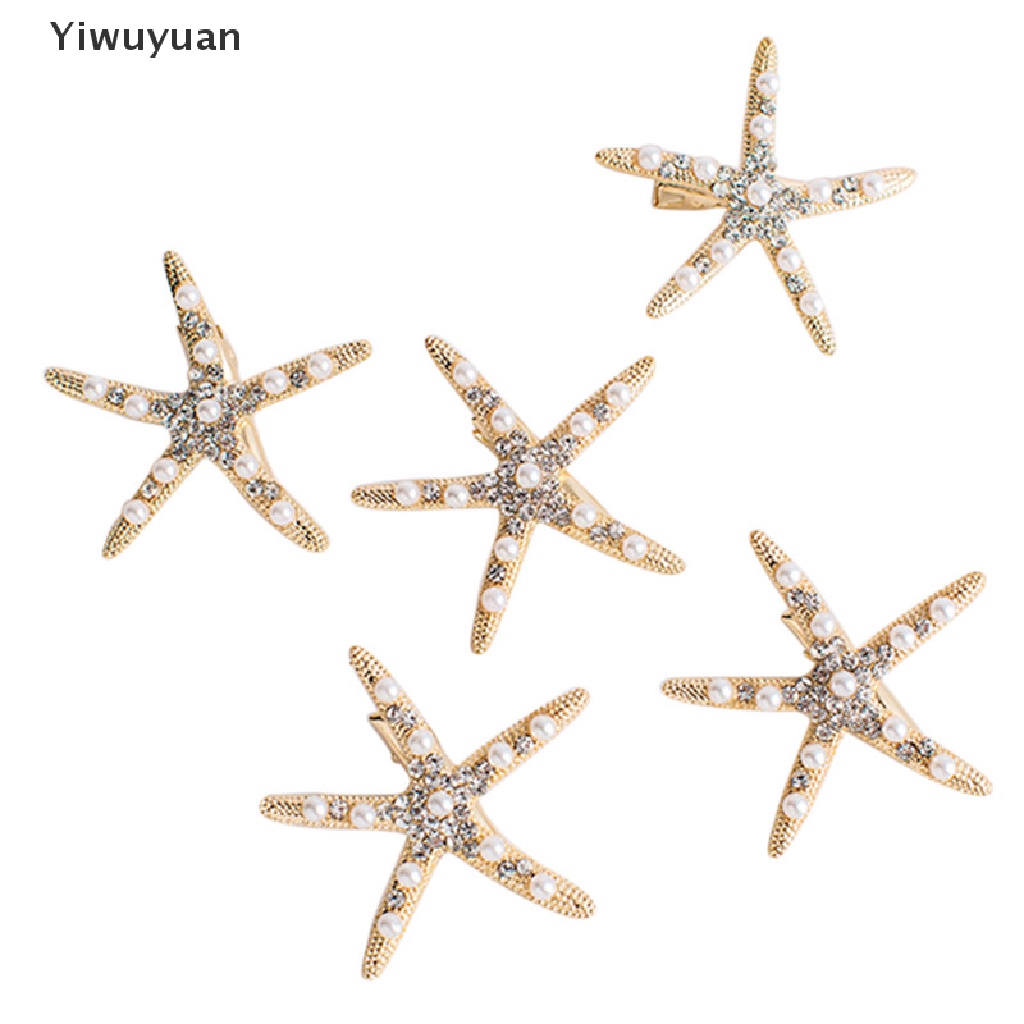 < Yiwuyuan > Kẹp Tóc Ngôi Sao Biển Tự Nhiên Thời Trang Bán Chạy Cho Nữ Đang Bán Hàng Tiện Lợi Dễ Sử Dụng