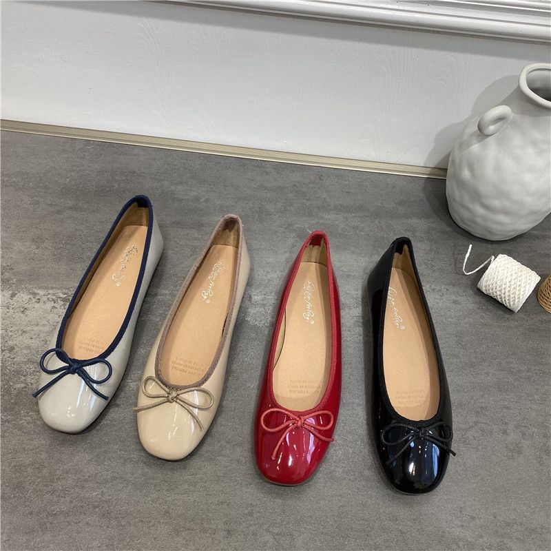 Giày Búp Bê Đế Phẳng Đính Nơ Mẫu Mới 2023 Dễ Phối Đồ Thời Trang Xuân Hè Cho Mẹ Bầu