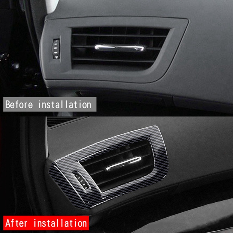 Khung Viền Máy Điều Hòa Xe Hơi Bằng ABS Họa Tiết Sợi Carbon Cho Toyota Alphard 2015-2020 RHD