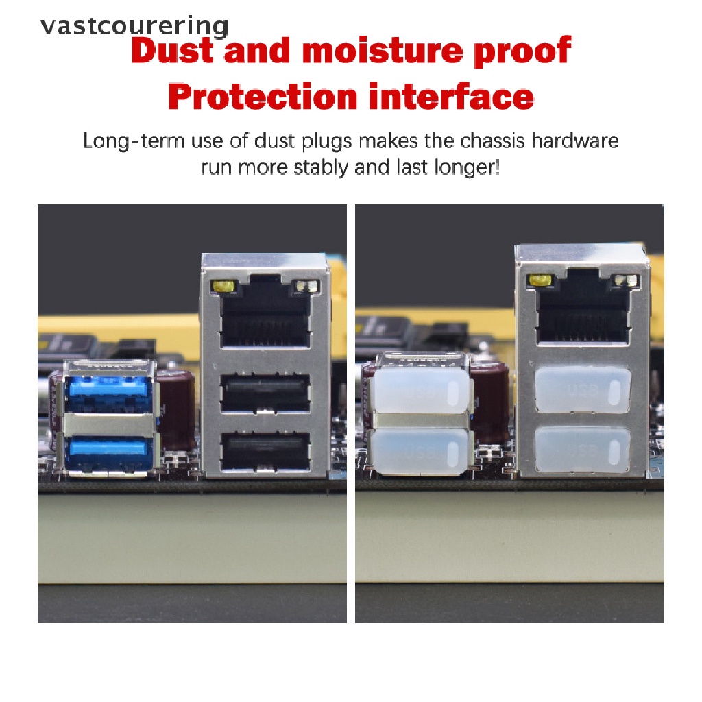 Bộ 10 Nút Bịt Cổng USB 3.0 / USB 2.0 Chống Bụi Bằng Silicon Nhiều Màu Tiện Dụng Cho Laptop / Máy Tính / Điện Thoại